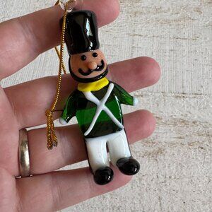 Fused Glass Toy Soldier Holiday Ornament